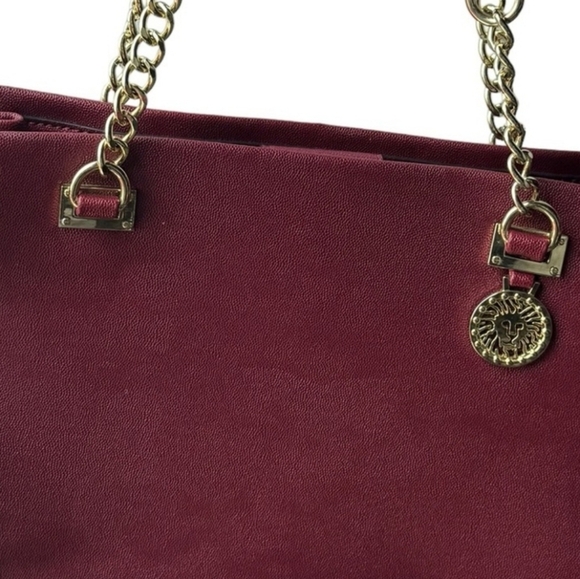 NEW, Anne Klein Burgundy Wine  Red Shoulder Bag, Satchel New, - Picture 2 of 9